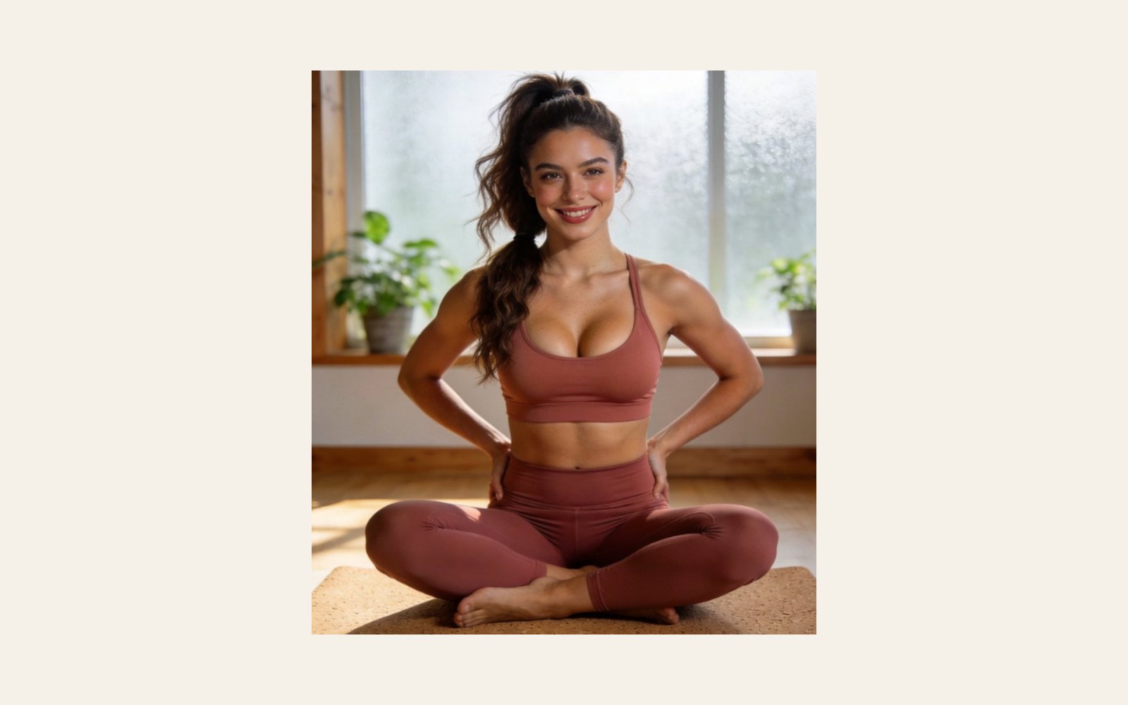 Gina James seated in meditation pose