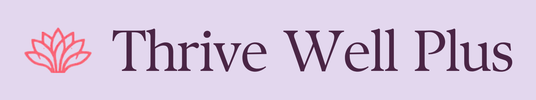 Thrive Well Plus logo, horizontal lockup