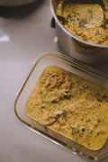 Meal prep containers with healthy food
